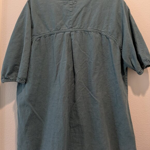 Johnny Was Calme V Neck Hemp & Organic Cotton Tunic in Blue/Green - Small/Medium - Picture 6 of 6